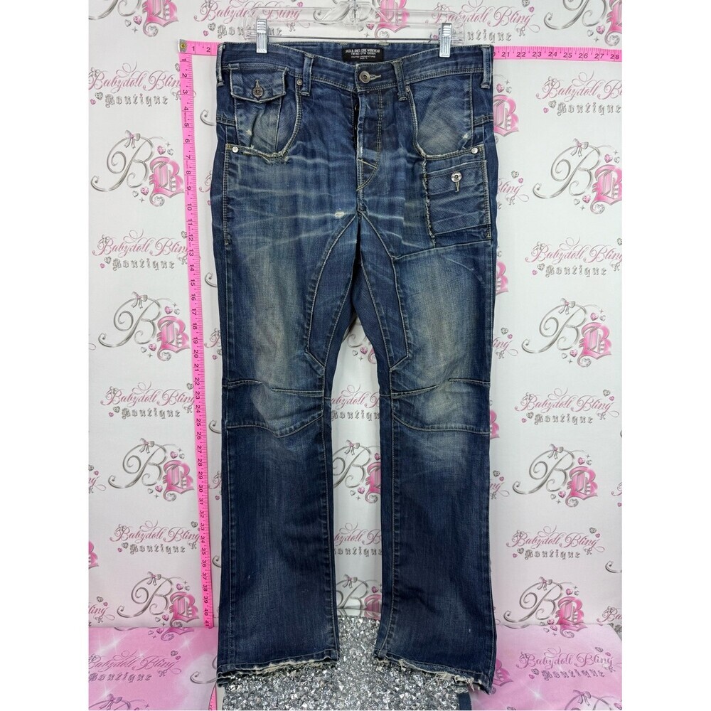 Jack and jones jeans Men's Distressed Blue Denim Jeans